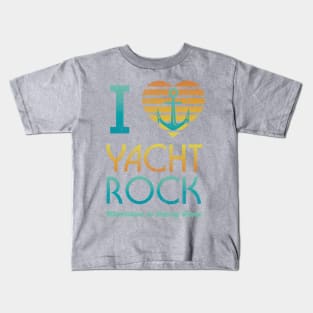 I Heart Yacht Rock Drinking design Maritime = Party Time Kids T-Shirt